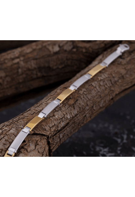 Armband 750 Karat Weiss-Gelbgold