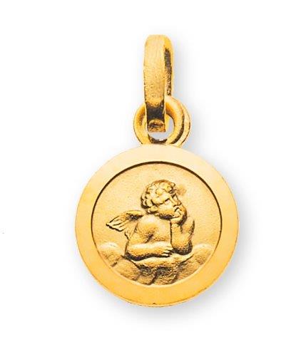 Medaille Engel Gelbgold 375 10 mm